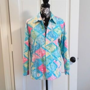 🌊RARE/VTG Lilly Pulitzer🌊 - "Manta Ray" Patch Terry Lined Jacket